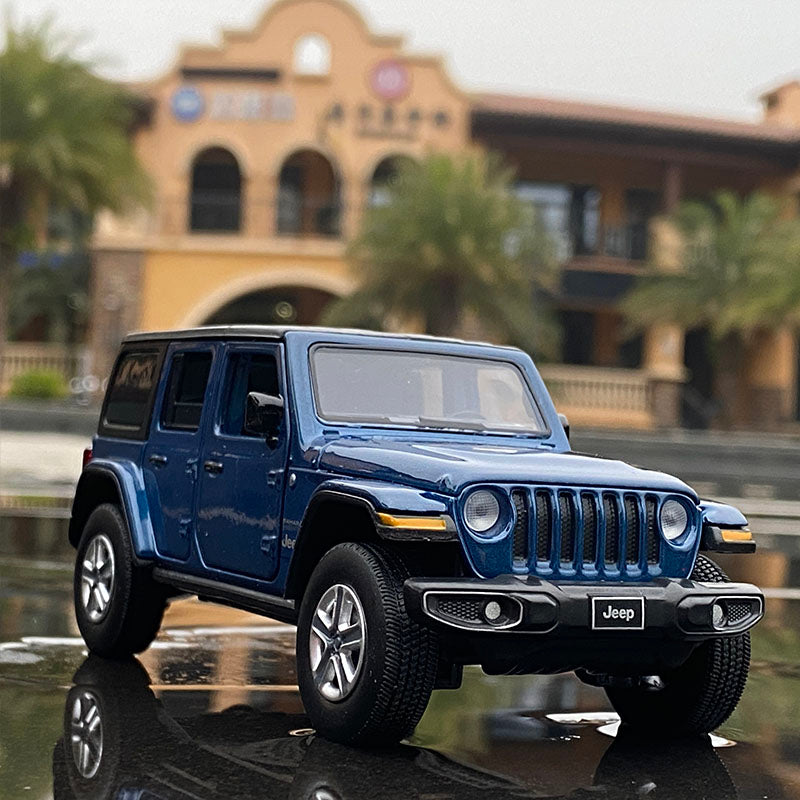 WELLY  scale 1:32 Jeeps Wrangler Rubicon Alloy Car Model Diecast & Toy Metal Off-road Vehicles Car Model Simulation Sound and Light