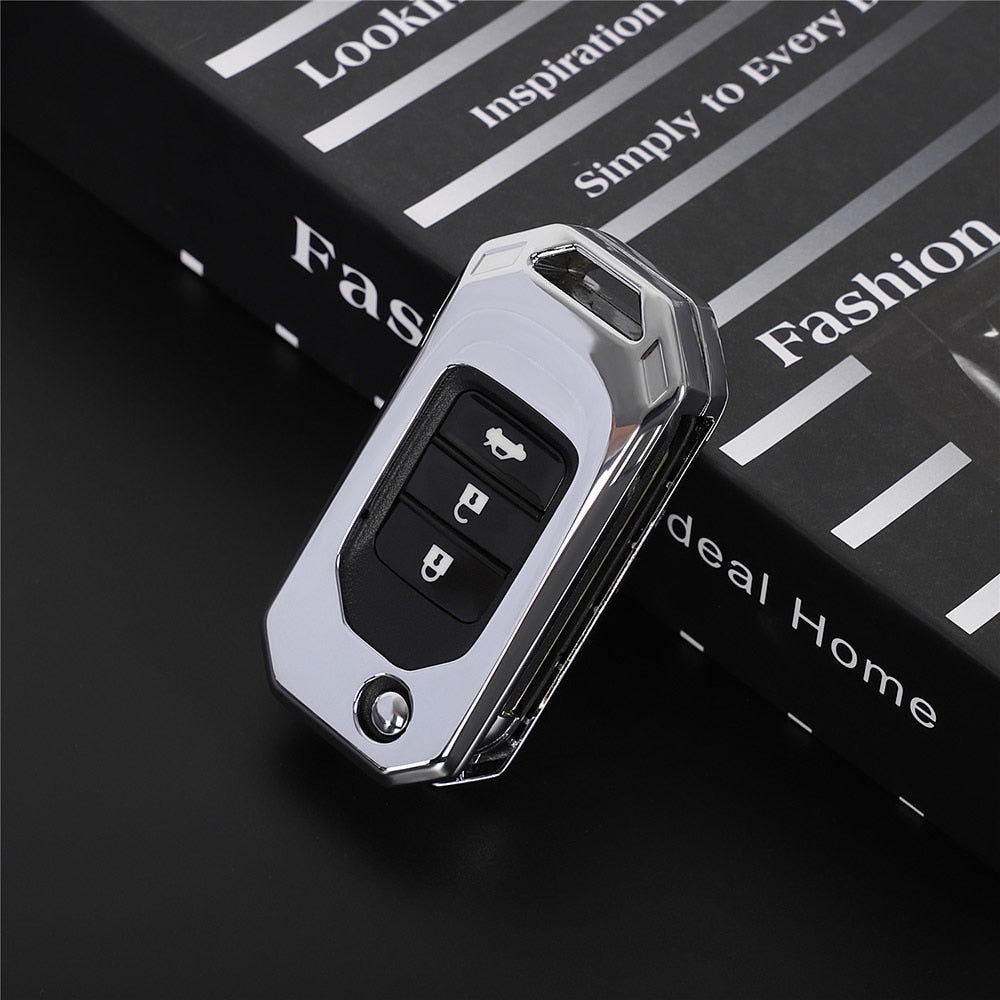 High-end Aerospace zinc alloy car key case Key Cover For Honda Hrv Civic Accord CR-V Fit ODYSSEY CITY JZZE