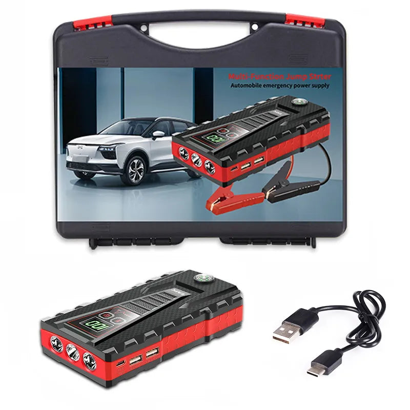 EAFC 22000mAh Car Jump Starter Power Bank 12V Portable Car Battery Booster Charger Booster Emergency Start Device Lighting