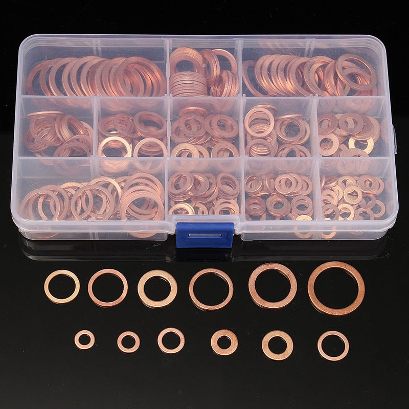 Copper Sealing Solid Gasket Washer Sump Plug Oil For Boat Crush Flat Seal Ring Tool Hardware M5/M6/M8/M10/M12/M14 Pack